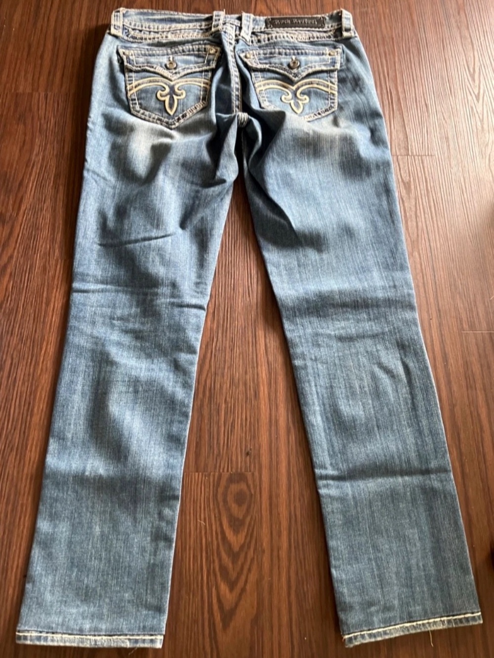 Rock Revival Elena Skinny Jeans Women’s 30 Flap Pocket Thick Stitch Y2K
